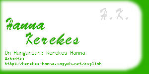 hanna kerekes business card